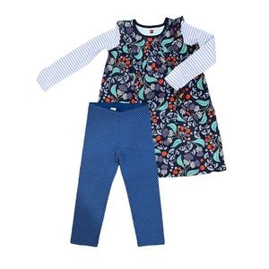 Tea Collection | Thistle Mighty Mini Dress & Matching Polka Dot Leggings